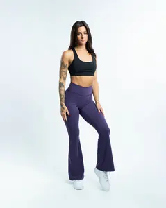 EKKO Womens Seamless Flared Leggings