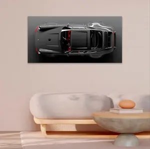 Black Porsche 911 Poster, Classic Vintage Car Poster, Black and White Print, Product without frame