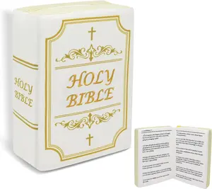 【Christmas Deal】Bible Pillow Book, Plush That Opens Christian Holy Bible, Religious Party, Gifts for Kids for Christmas