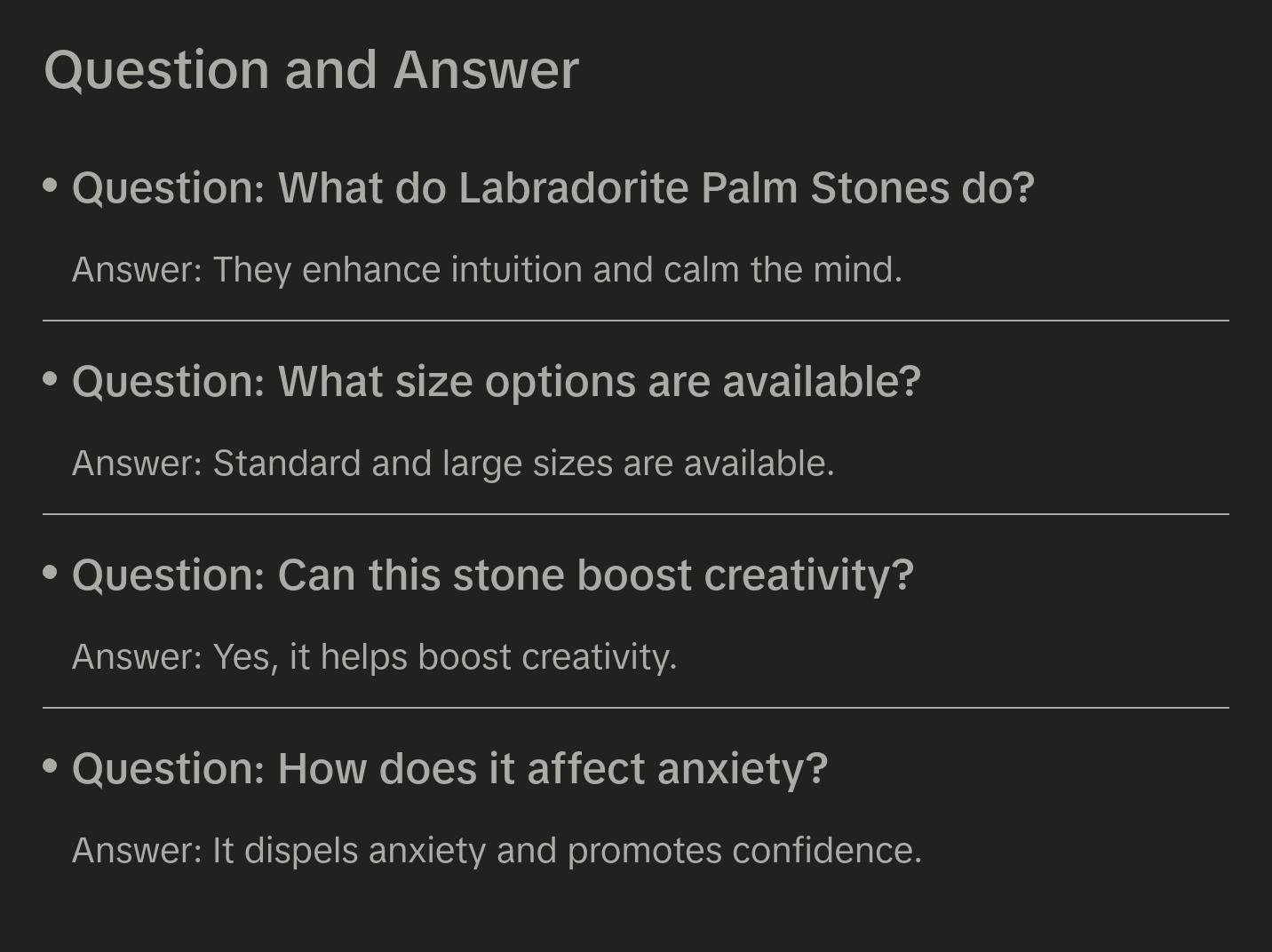 Labradorite Palm Stone