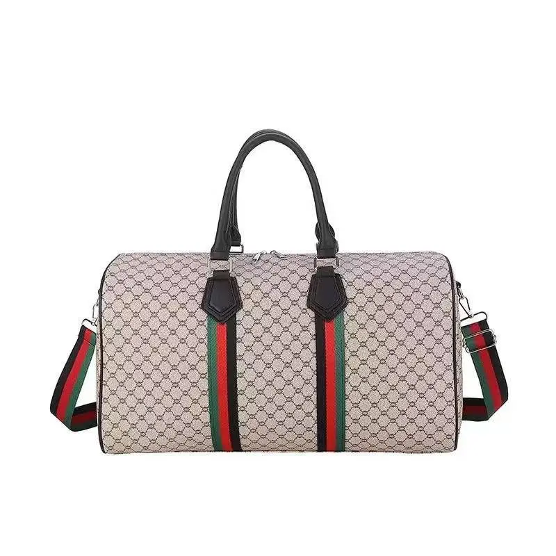 Light Beige Large Capacity Travel Duffel Tote Bag 17.32x9.44x10.62 Inch, Multi-Functional Lightweight Commuter Bag for Gym, Daily Use & Weekend Travel
