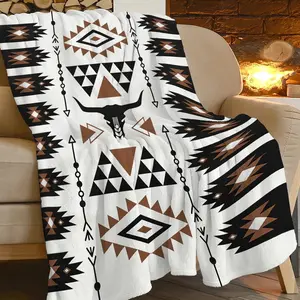 Cowboy Blanket West Indian Throw Blankets for Stuff Decor Gifts Soft Cozy Flannel Bedding for Lover Man Woman Adults 60"x80"
