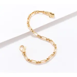 Christian James by Scott Grimes 14K Clad 4mm Luciano Link Bracelet, 8.9g