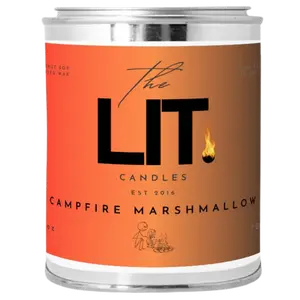 Modern Campfire Marshmallow Paint Can Candle – Toasty Aroma & Sleek Design