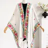 Boho Geometric Embroidered Split Shawl, Loose-Fit Scarf, Boho Style Scarf, Boho Shawl Wrap for All Seasons, Perfect for Beach Vacations, Commutes, and Dates
