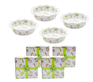 Temp-tations Seasonal Set of (4) 12oz Mini Pie Plates with Gift Boxes