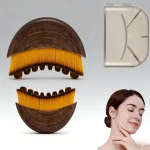 Lymph Sculpting Facial Brush for Jawline Sculpture, Dry Brush Massager for Lymph Drainage and Face Fatigue Relief, Ergonomic Facial Care Tool, Facial Care Instrument