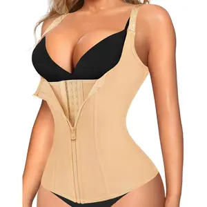 Women’s Seamless Tummy Control Shapewear Vest & Waist Trainer Belt Targeted tummy control and waist slimming for a smoother, slimmer silhouette solid zipper.