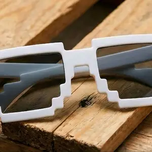 All White Bricks Shades - Stylish White Frame with Gray Lenses for Trendy Look