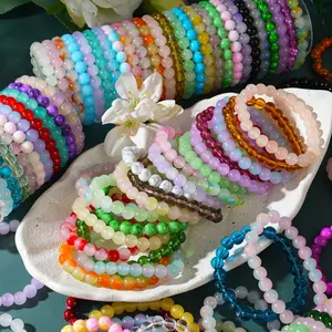 33Pcs Colorful Bohemian Glass Bead Bracelets - Stretchable And Stackable Design, Versatile for Everyday Use And Summer Getaways, Ideal Holiday Present for Loved Ones