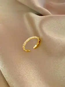 Simple Plain Adjustable Cuff Ring, Fashion All-match Accessories For Women & Girls, Daily Clothing Decor For Girl Gift