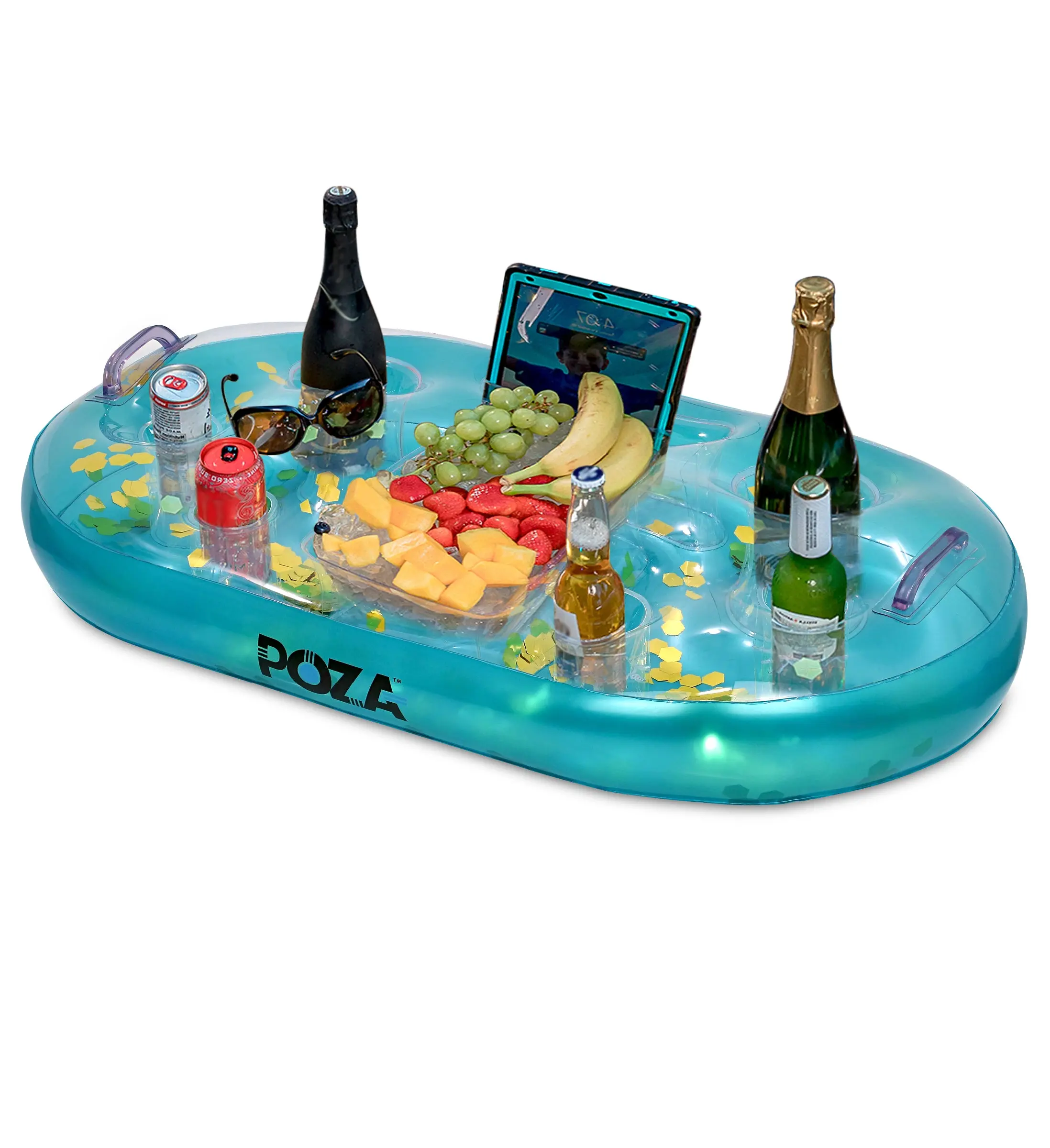 Pool Float - BLUE GOLD FLOATING COOLER