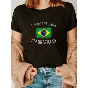100% Cotton I'm Not Yelling I'm Brazilian - Funny Brazil Pride T-Shirt