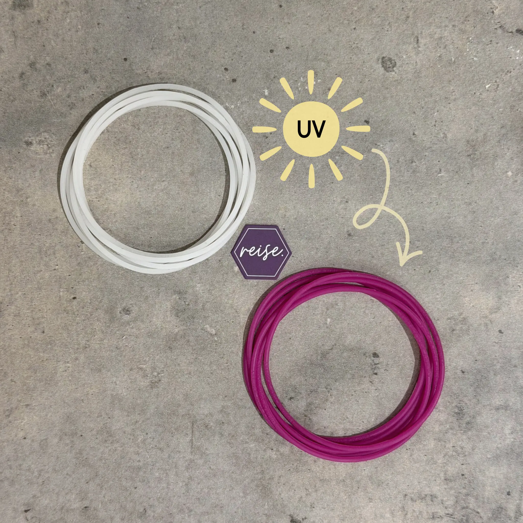 "Sike" / UV Color-Changing / Silicone Stacking Jelly Bracelets
