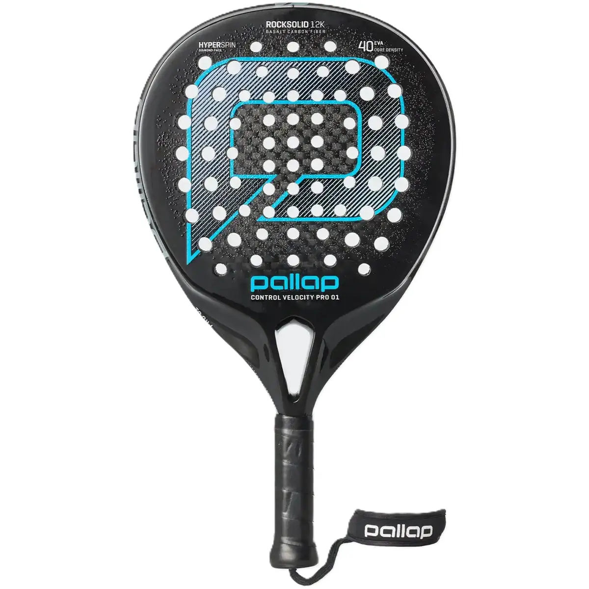 Pallap Control Velocity Pro 01 Padel Racket (Black/Carbon)