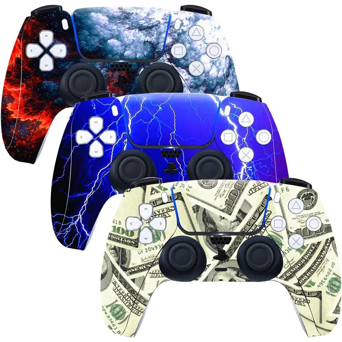 for Ps5 Controller, 3 count Whole  Vinyl Decal Cover Sticker for  5 Controller (PS5 Controller #2)