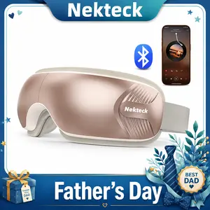Fathersdaygift Eye Massager with Heat & Bluetooth Music, Comfort Eye Mask for Relaxation, 5 Massage Modes, 15 mins Auto-Off, Ideal Gift for Men & Women,Christmas 's Day Present