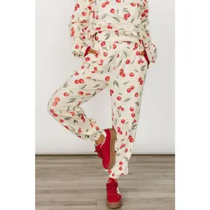 Lace Pocket Joggers - Cherry Charmed