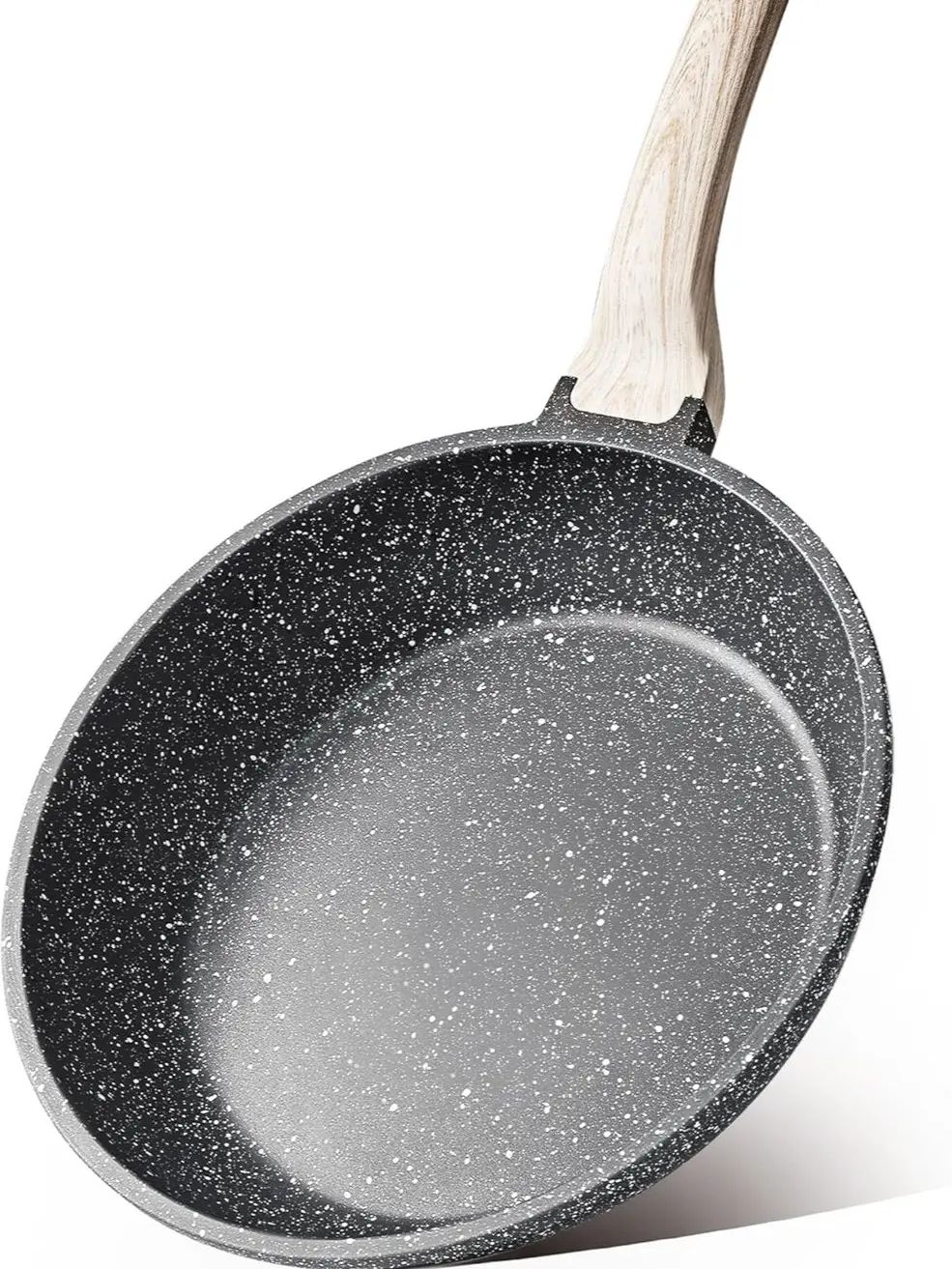 Nonstick Frying Pan Skillet,Non Stick Granite Fry Pan Egg Pan Omelet Pans, Stone Cookware Chef's Pan, PFOA Free,Induction Compatible(Classic Granite, 8-Inch)