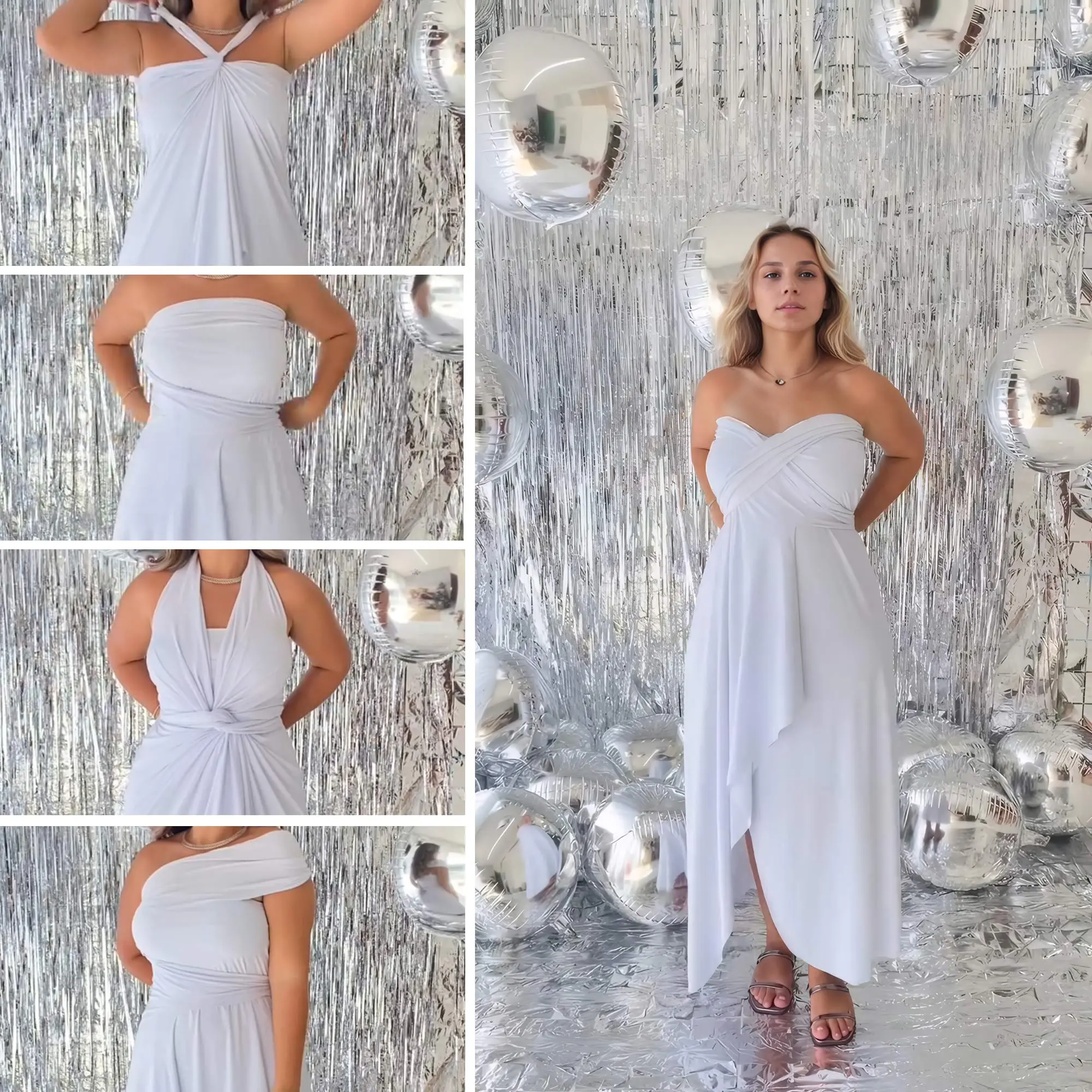 Miuelor Convertible Multi-Way Dress Infinity Wrap Maxi Dress Elegant Summer Dress for Beach, Weddings & Parties White Dresses - TikTok Shop Miuelor Convertible Multi-Way Dress Infinity Wrap Maxi Dress Elegant Summer Dress for Beach, Weddings & Parties White Dresses - TikTok Shop