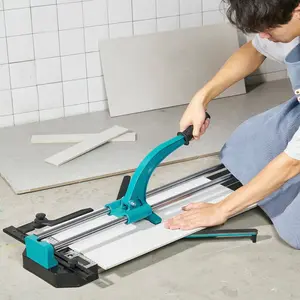 Manual Tile Cutter, 48 inch, Porcelain Ceramic Tile Cutter with Tungsten Carbide Cutting Wheel, Infrared Positioning, Anti-Skid Feet, Double Rails for professional installers or beginners