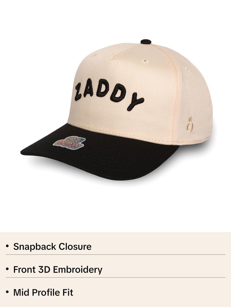 Zaddy Natural & Black Cap – Premium Casual Hat