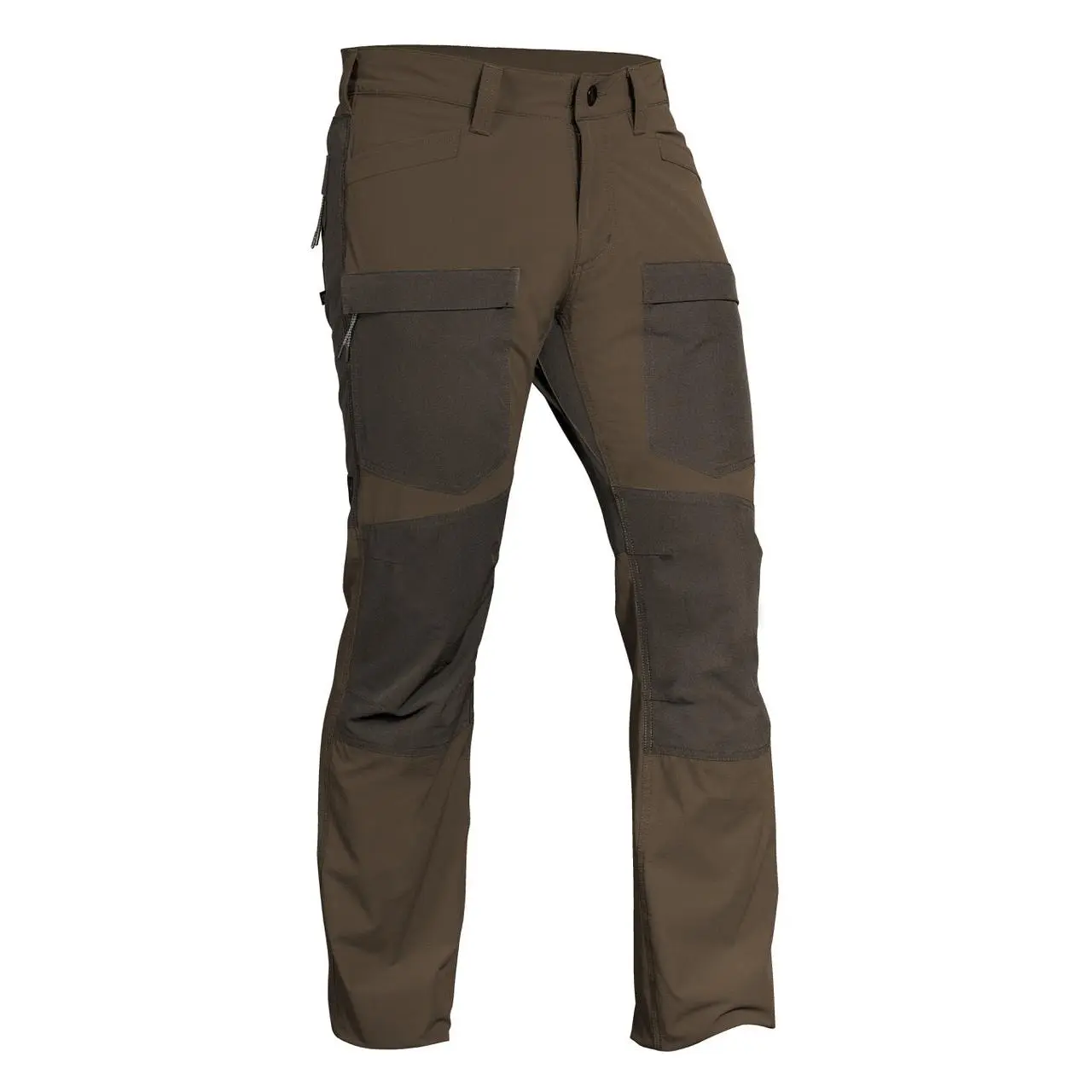 Howitzer Men's Cargo Scout Pants - Cargo Style, Sand MFG, Multi-Pocket Menswear Bottoms, Trouser, Elastane, Mid Waist, Casual, Contrast Zippered Back Pockets, Plain, All Seasons, Slim Straight, Knee Panels, Nylon Spandex, Cold Wash, Outdoors, Howitzer Sty