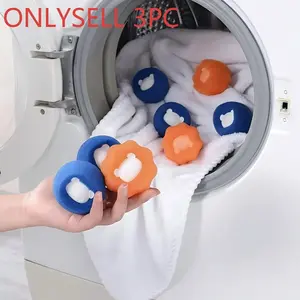 3pcs Pet Hair Remover for Laundry, Reusable Washing Machine Hair Remover, Laundry Balls for Clothes, Anti-Winding Adsorption Hair Removalcleaning Ball