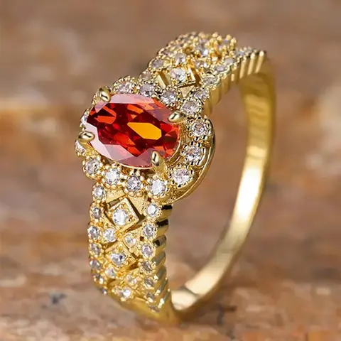 Elegant Artificial Zircon Decorated Ring, Red Ring, Fashion Accessories for Women for Party, Daily Decor, Trendy All-match & Exquisite Jewelry for Birthday Gift, Fashion Rings, Elegant Glittering Ring, Artificial Gemstone Ring, Beautiful Rings
