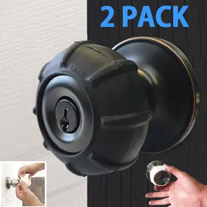 Enjoy Cover Universal Silicone Door Knob Grips, Durable 2 Pack