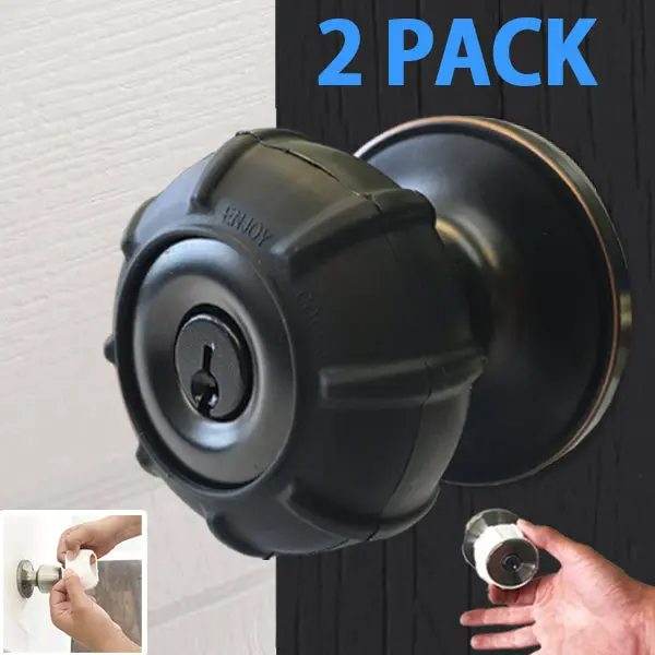 Enjoy Cover Universal Silicone Door Knob Grips, Durable 2 Pack