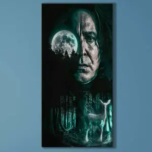 5D DIY Full Drill Round Diamond Painting - Diamond Art Kit Moonlight Forest Mosaic, Canvas - DIY Decorative Painting, Home Wall Decor, Perfect for Halloween, Christmas, Independence Day, Birthdays, and Anniversary Gifts.