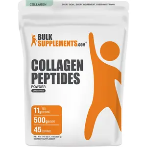 BulkSupplements - Collagen Peptides (Bovine) Powder - Healthy Skin - Wound Healing - 500g - 11g per Serving BulkSupplements - Collagen Peptides (Bovine) Powder - Healthy Skin - Wound Healing - 500g - 11g per Serving