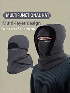 Outdoor Warm Hat/balaclava Cap/magic Hat, Dual-Layer Design, Suitable for Cycling, Skiing, Fishing, Helmet Compatible, Soft Comfortable, Unisex