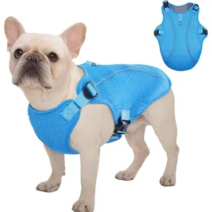 Dog Cooling Vest, Puppy Cooling Coat,Breathable Cool Coat for Medium Dogs, Pet Jackets Reflective Summer Essentials Blue M