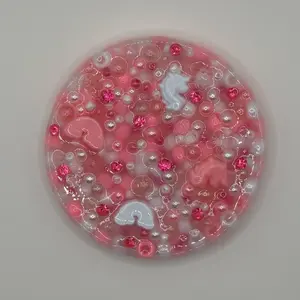 Unicorn Bliss Picky Pad - Silicone Skin Picking & ADHD Relief Toy for Stress Focus and Skin Picking Stressreliever 4"x4" Handmade Sensory Toy for Calming Restless Energy