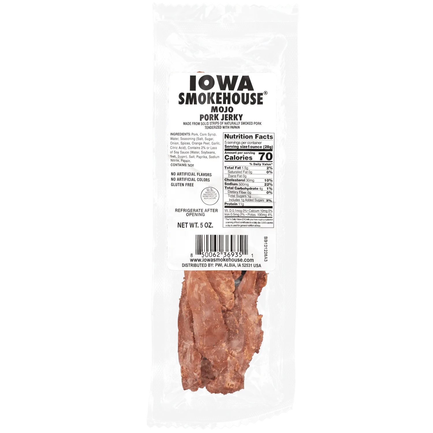 5 oz Pork Jerky Mojo Authentic Beef Bites