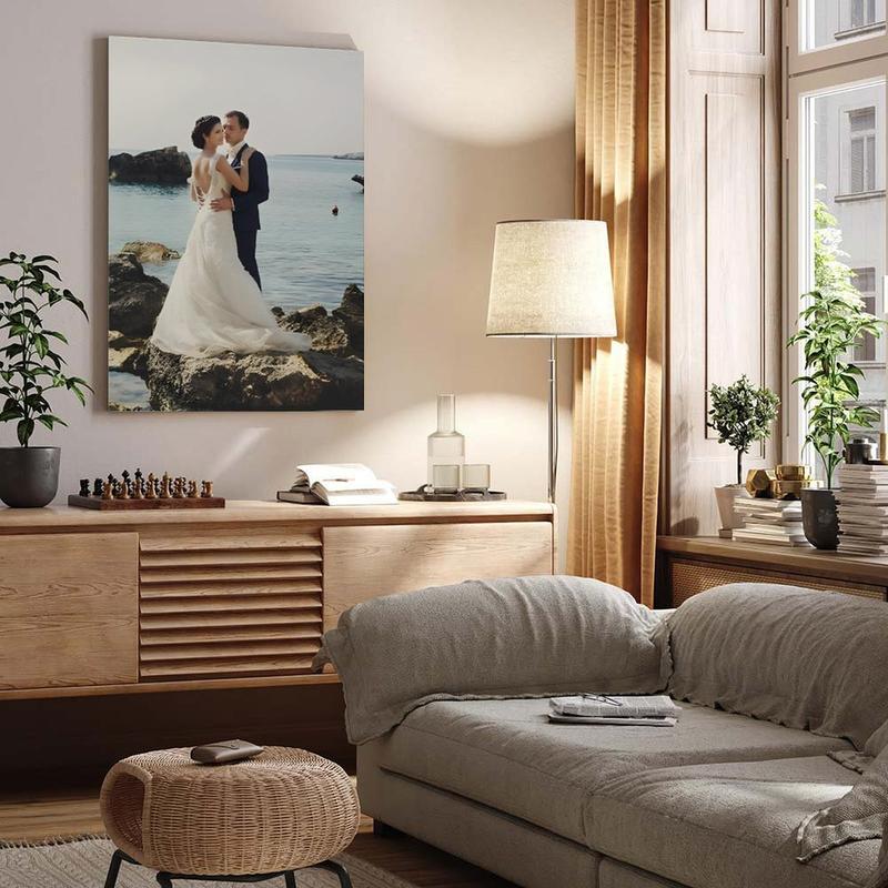 【Customization】Custom Photo Canvas Painting Frame - Love Heart Hanging Personalized Canvas Wall Art Transform Your Photos into Stunning Framed Wall Art, Digital Printed Photos on Canvas, Perfect for Home Decoration Gifts and Souvenirs