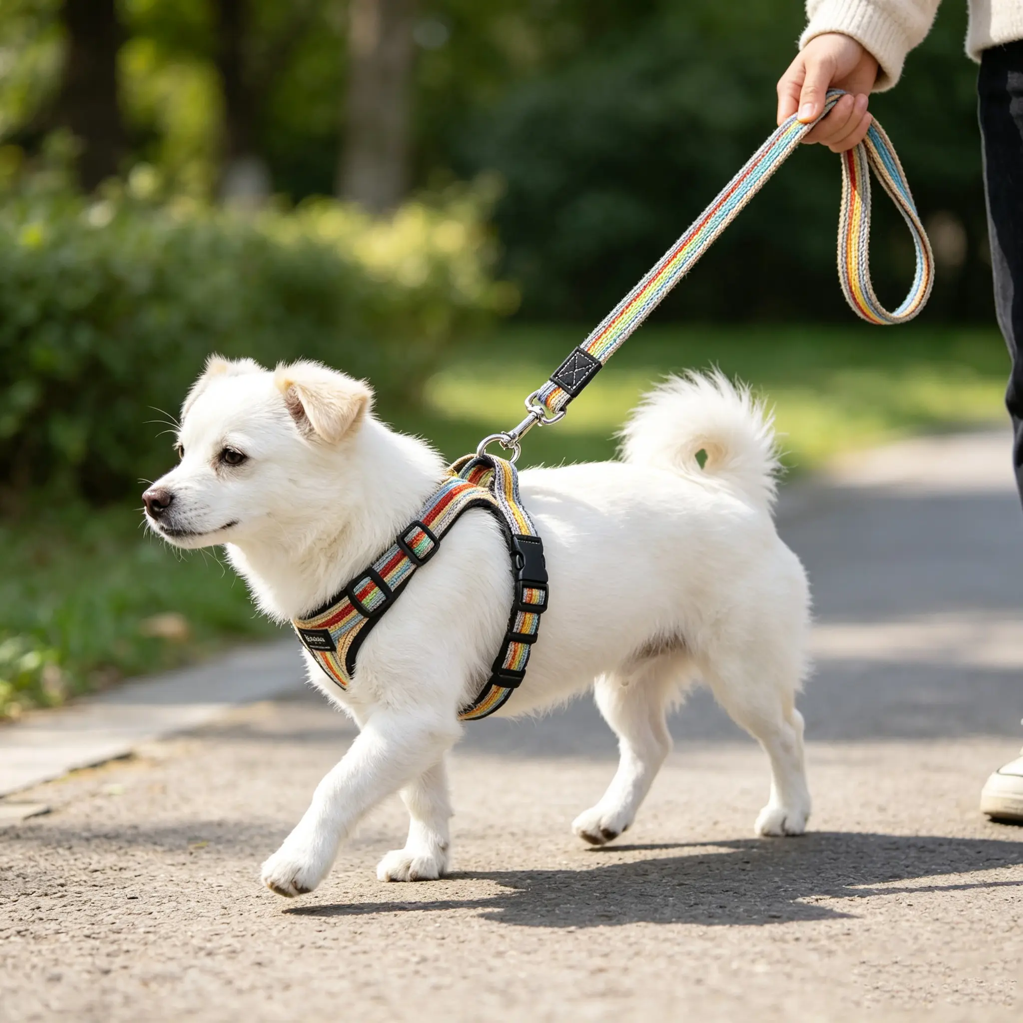 Canvas Dog Collar & Leash Set - Factory Direct Durable Basic Dog Lead for Walking, Pet Supplies Accessory