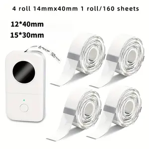 640 sheets of thermal label paper, 160 labels/roll, self-adhesive waterproof, oil proof, lint free label tape, clear printing, can be used to mark kitchen spice cans, folders, storage boxes and switches, hospital labels, warehouse labels, and other venues