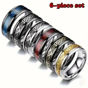 " 🌈 💍 [2025 SPRING REBELLION]6-Piece Punk Ring Stack Set ✨   Hypoallergenic Neon Surgical Steel Jewelry for Genderless Styling |   Industrial-Grade Daily Grind & Nightlife Accents | # PunkCore2025 # UnisexJewelry # EasterEdges # IndustrialMinimalism # Rav