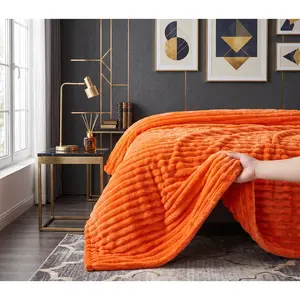 Summer Vibes Reversible Striped Flannel Fleece Blanket Ultra Soft Lightweight Warm for Bed Couch Camping All Seasons
