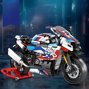 Motorcycle Building Blocks, Motorcycle Model Building Blocks, Creative Motorcycle Model Toy, Assembly and Experience Fun Toy