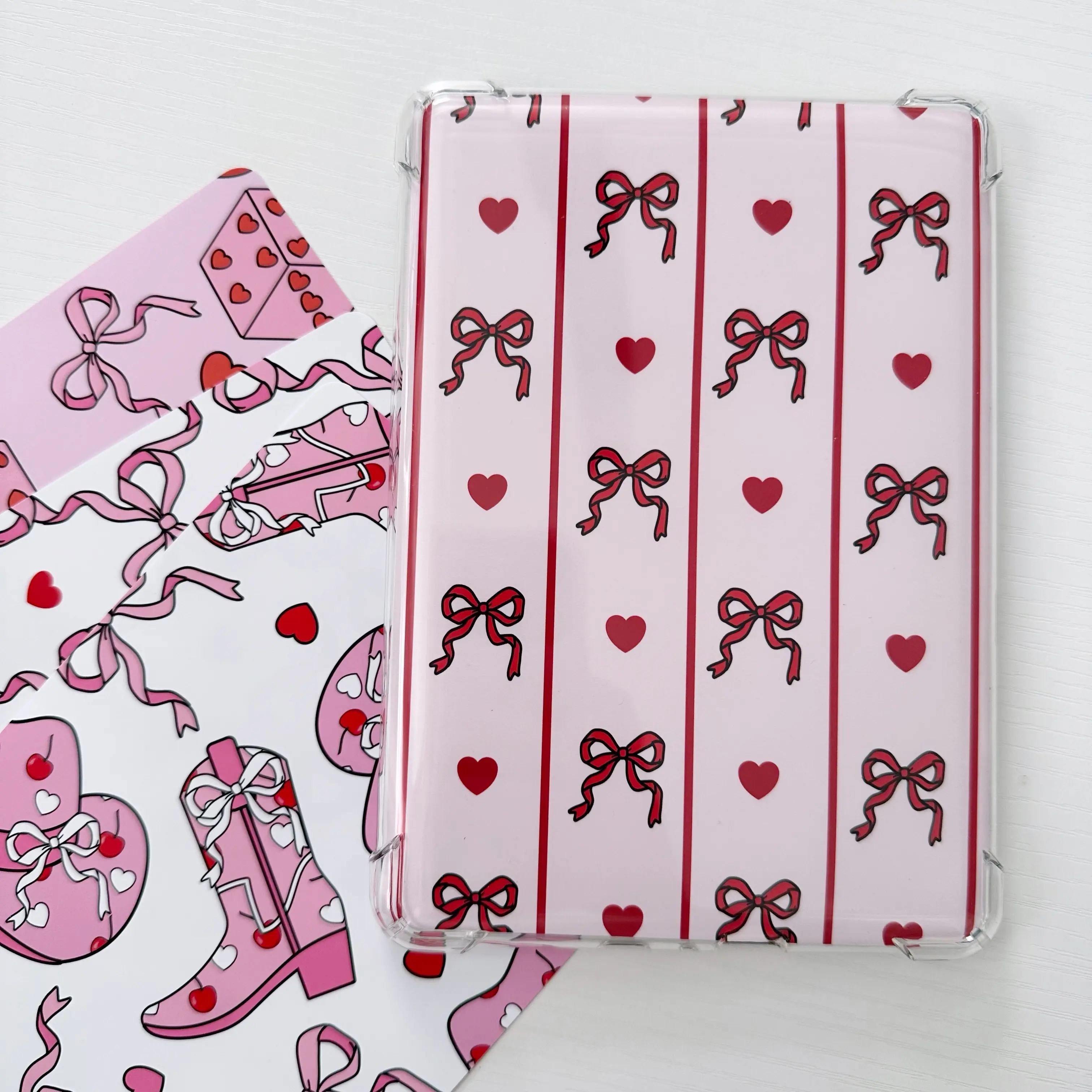 Playful Coquette Valentine's Day Kindle Inserts | Coquette Patterns for Kindle Device Basic/Paperwhite