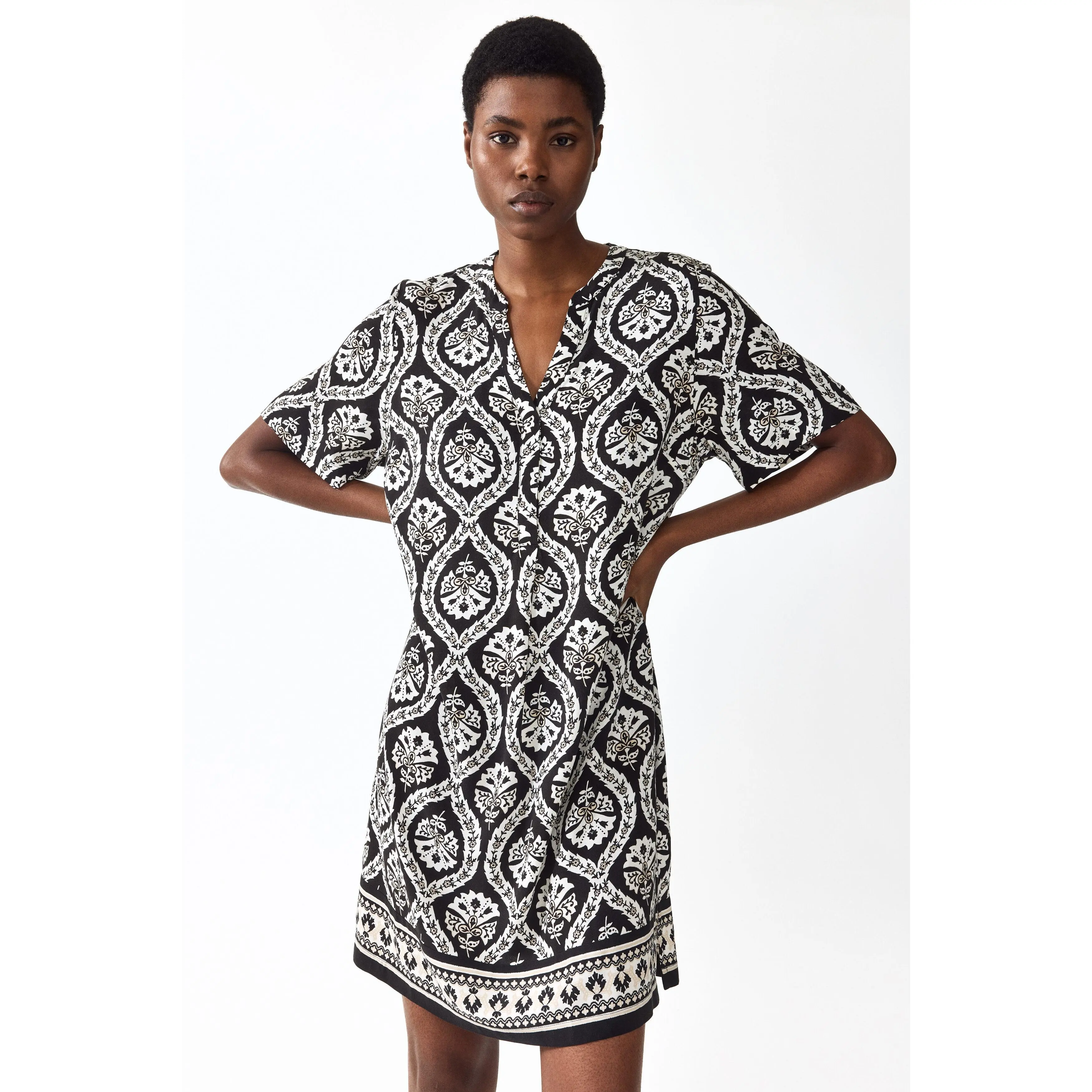 western blue dress Denim Belted Long Sleeve Mini Dress S