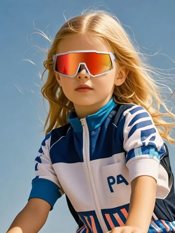 Unisex Kids' Colorful Windproof Wraparound Sports Sunglasses with Polarized UV-Protection Lens for Youth, No Outdoor Eyewear Alternative