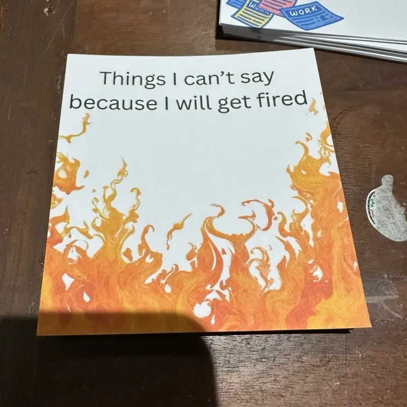 Sarcastic Work Notepads, Humorous Office Stationery for Professionals