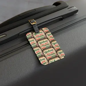 Wellness on the New York Trains Orange Lines Luggage tag
