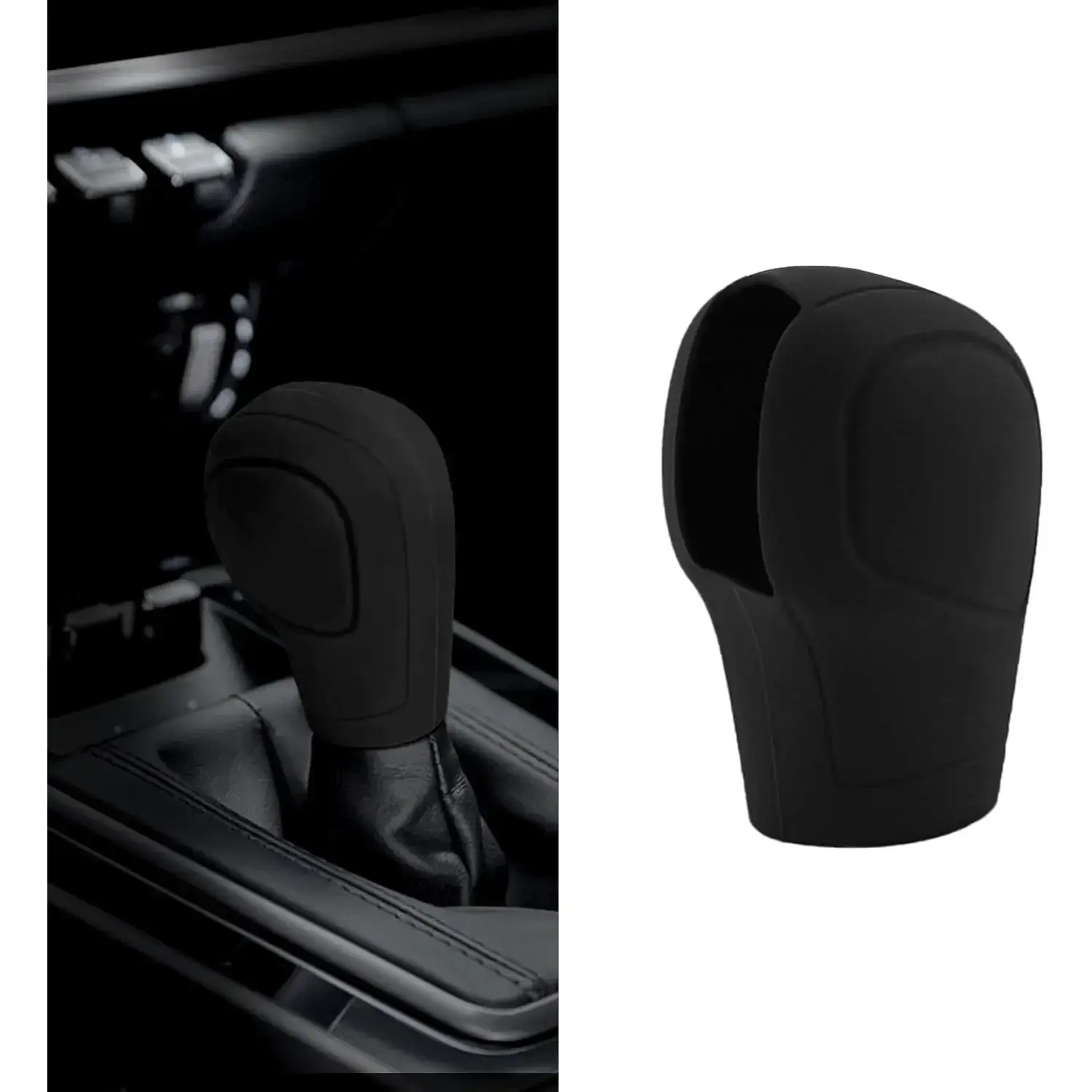 Car Gear Shift Knob Cover, Gear Shift Knob Cover Car Protect Accessories, Car Shift Protector Cover Protector, Silicone Automatic Gear Shift Knob Cover Universal for Most Cars