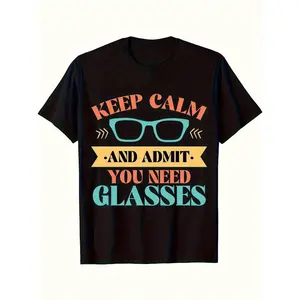 [100% Cotton] 100% Cotton Men's Optometrist Graduation T-Shirt - Comfortable Short Sleeve Crew Neck Tee with Optometry Design, Professional Eyewear Apparel for Optometrists & Ophthalmologists, Year-Round Casual Wear (Machine Washable)